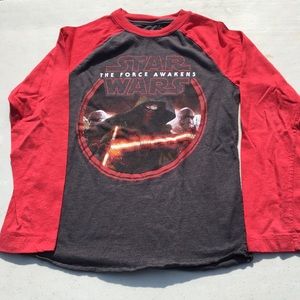 Boys star wars long sleeve baseball tee